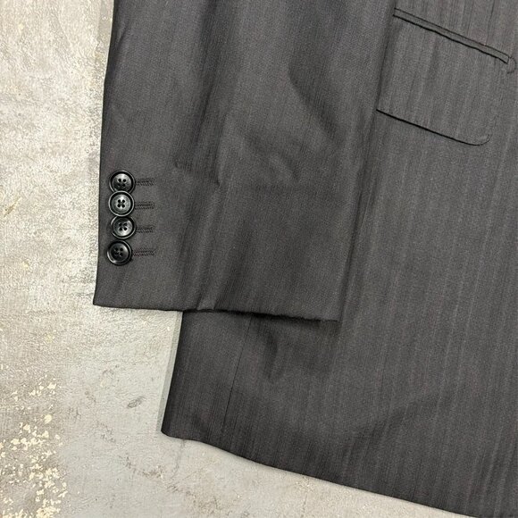 Pal Zileri Blazer Muted Striped Wool Silk Sport Coat Made in Italy Brown 42 R - Picture 3 of 8